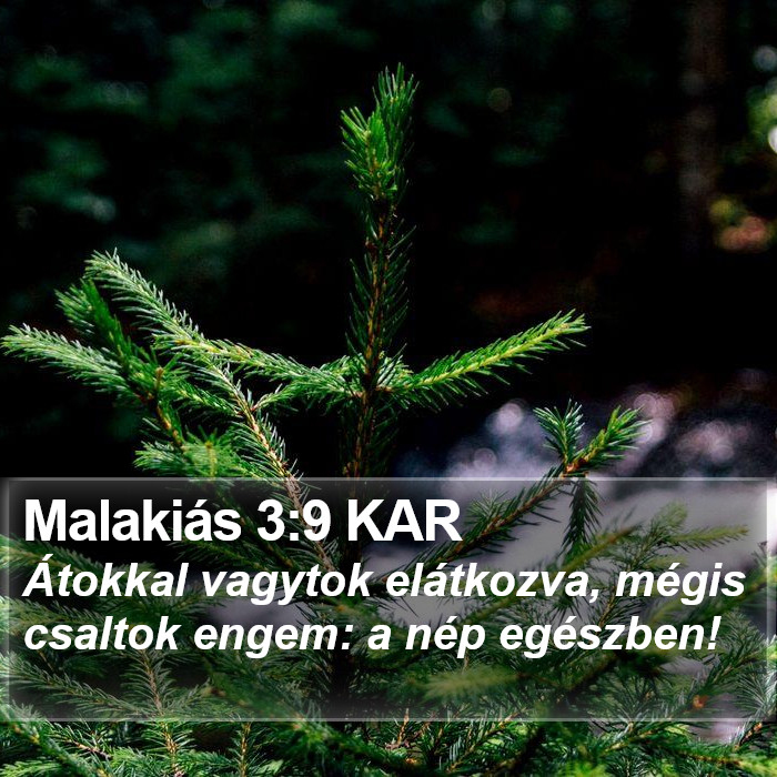 Malakiás 3:9 KAR Bible Study