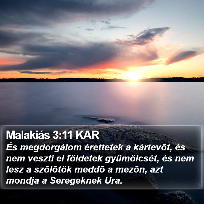 Malakiás 3:11 KAR Bible Study