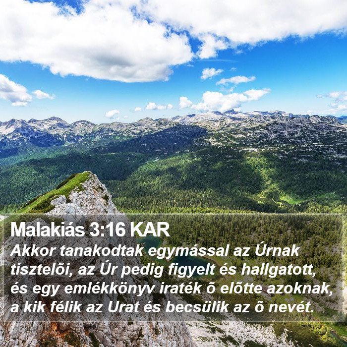 Malakiás 3:16 KAR Bible Study