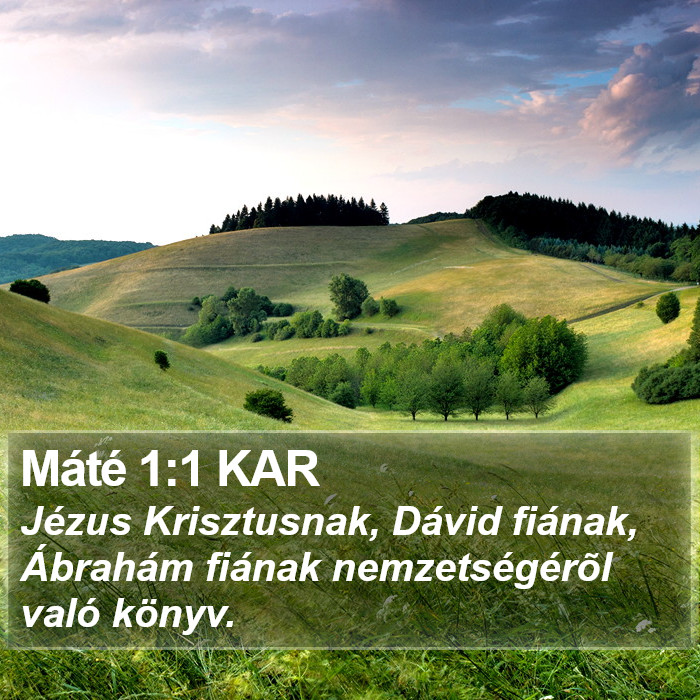 Máté 1:1 KAR Bible Study