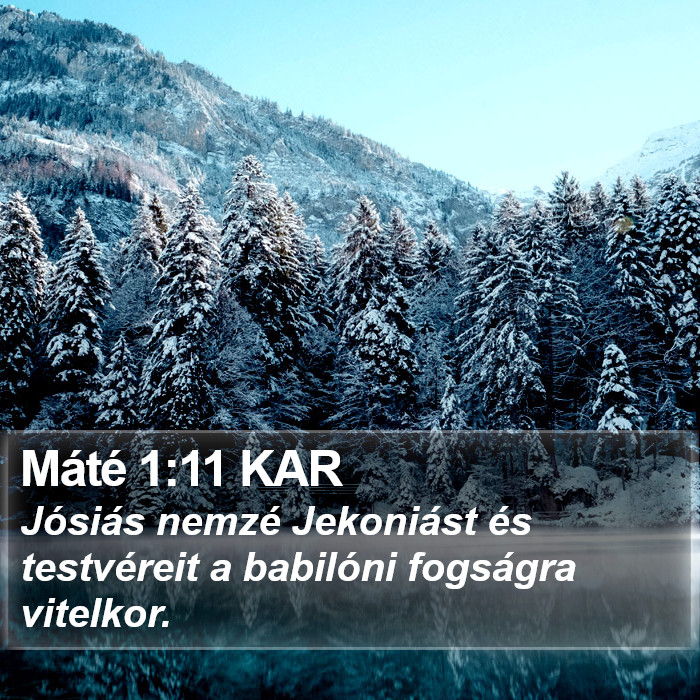 Máté 1:11 KAR Bible Study