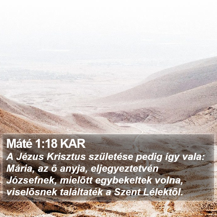 Máté 1:18 KAR Bible Study