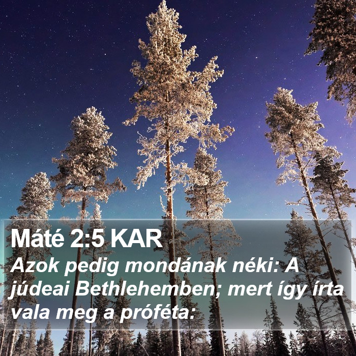 Máté 2:5 KAR Bible Study