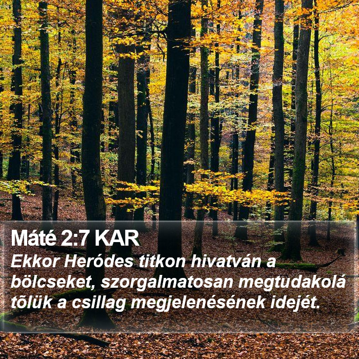 Máté 2:7 KAR Bible Study