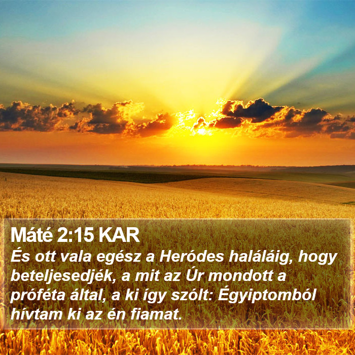 Máté 2:15 KAR Bible Study