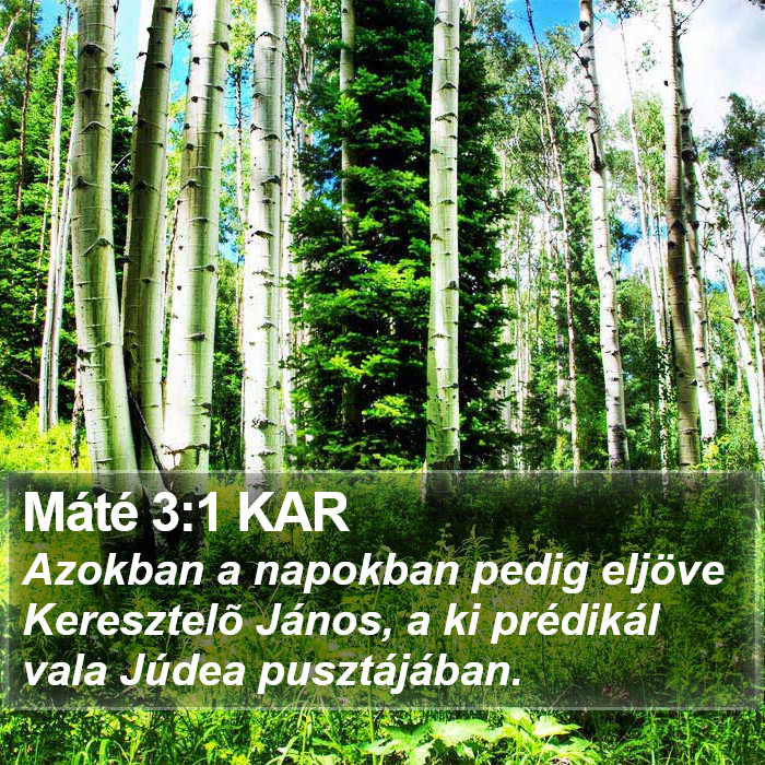 Máté 3:1 KAR Bible Study