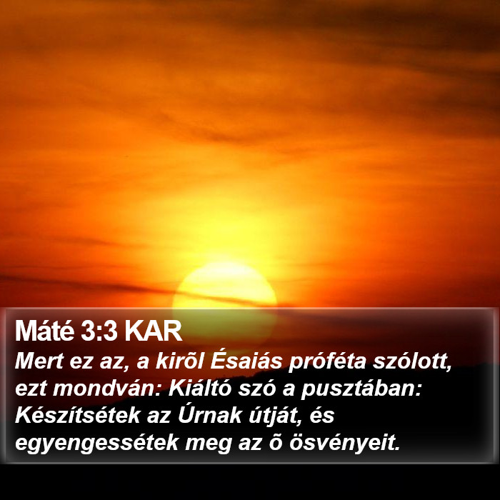 Máté 3:3 KAR Bible Study