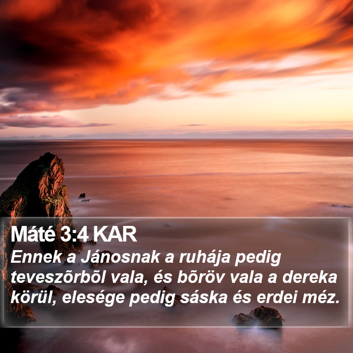 Máté 3:4 KAR Bible Study