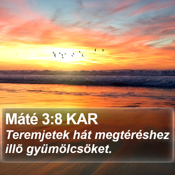 Máté 3:8 KAR Bible Study