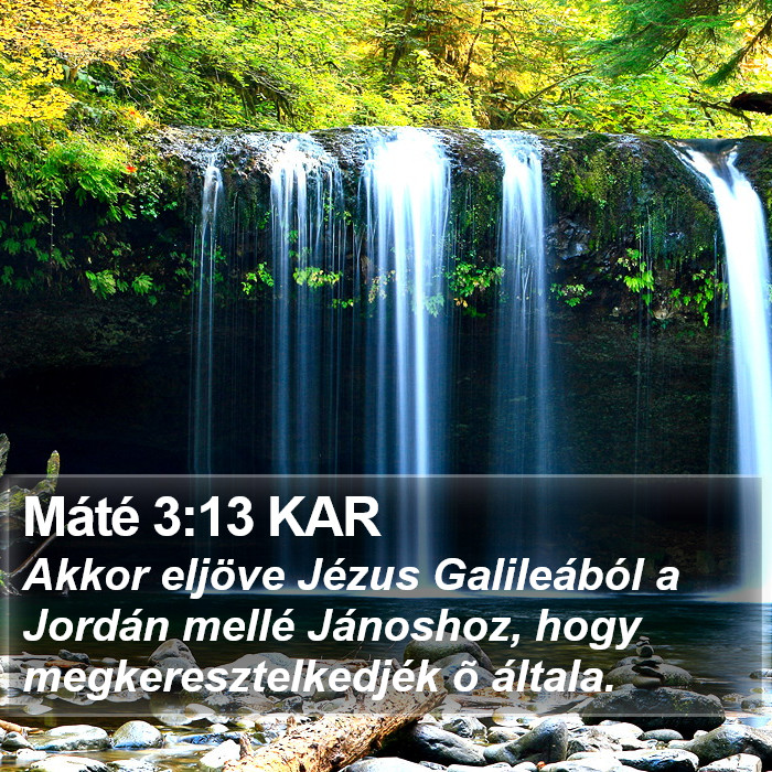 Máté 3:13 KAR Bible Study