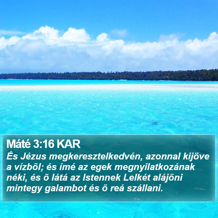 Máté 3:16 KAR Bible Study