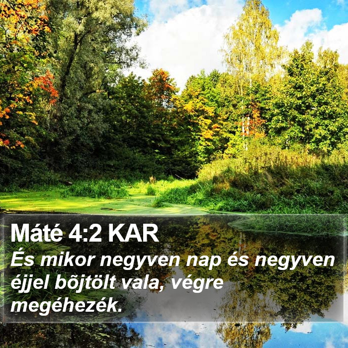 Máté 4:2 KAR Bible Study