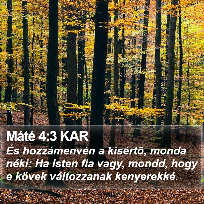 Máté 4:3 KAR Bible Study