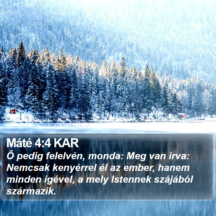 Máté 4:4 KAR Bible Study