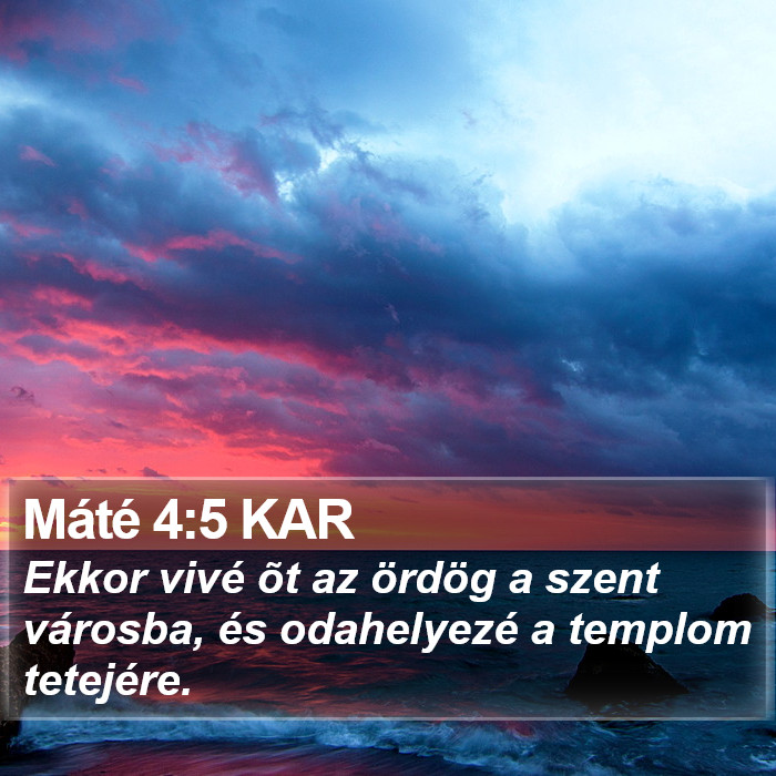 Máté 4:5 KAR Bible Study