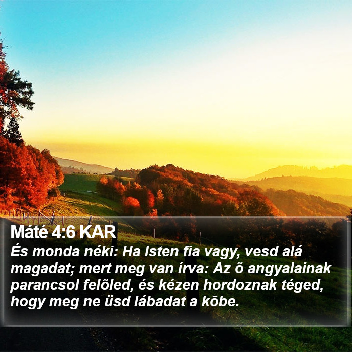 Máté 4:6 KAR Bible Study