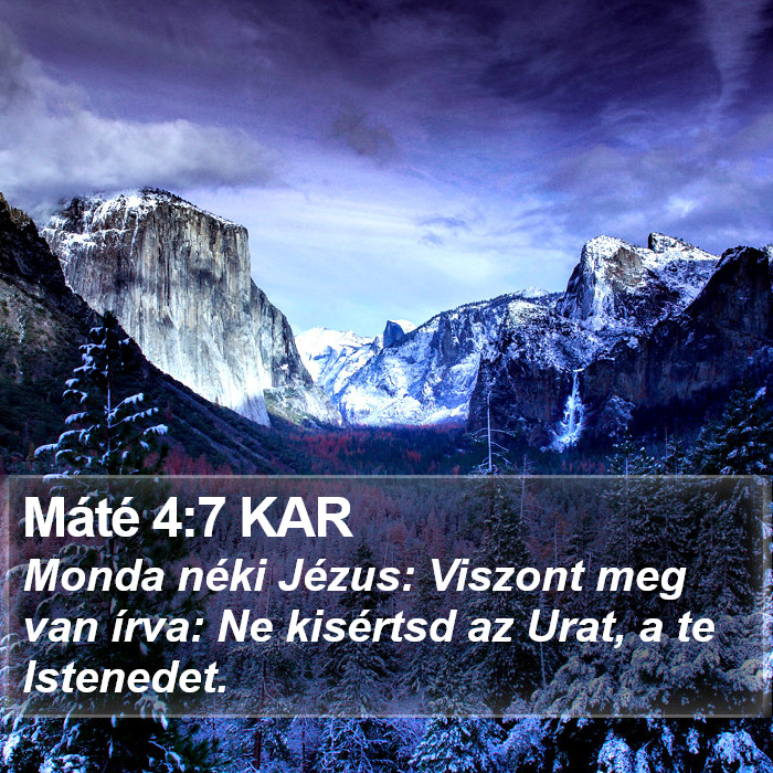 Máté 4:7 KAR Bible Study