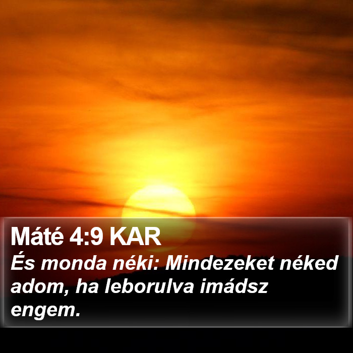 Máté 4:9 KAR Bible Study