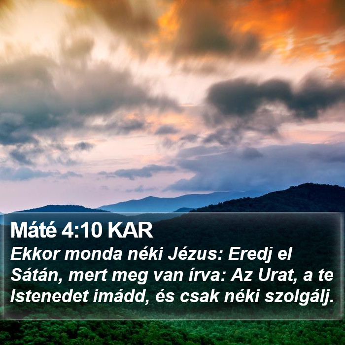 Máté 4:10 KAR Bible Study