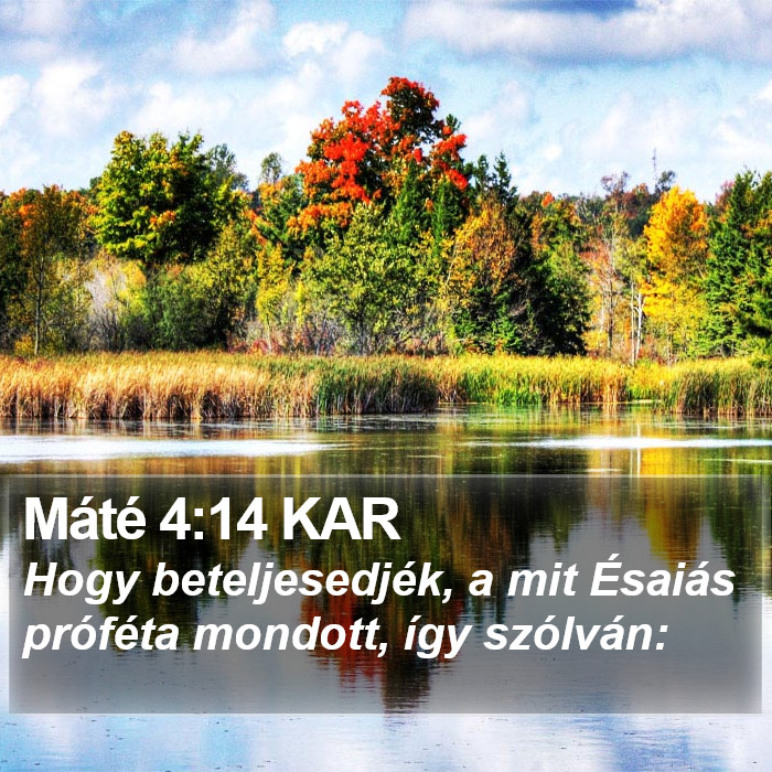 Máté 4:14 KAR Bible Study