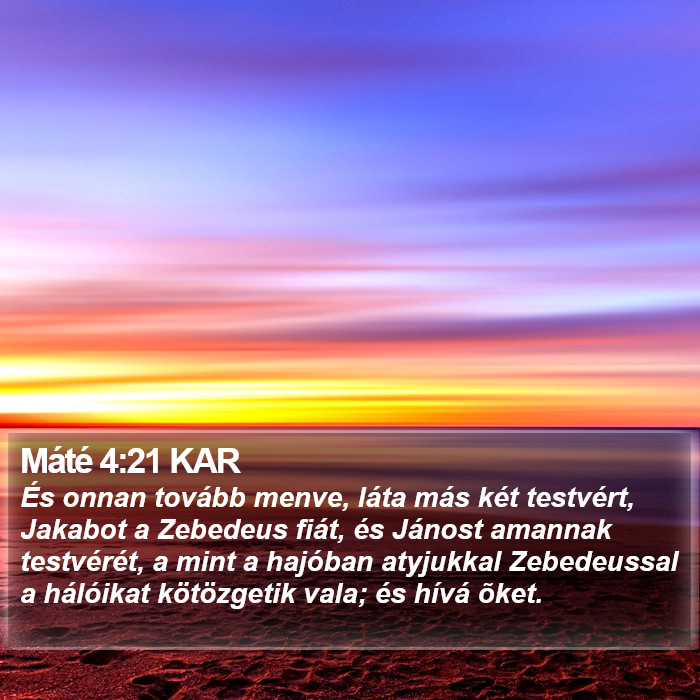 Máté 4:21 KAR Bible Study