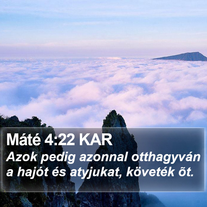 Máté 4:22 KAR Bible Study