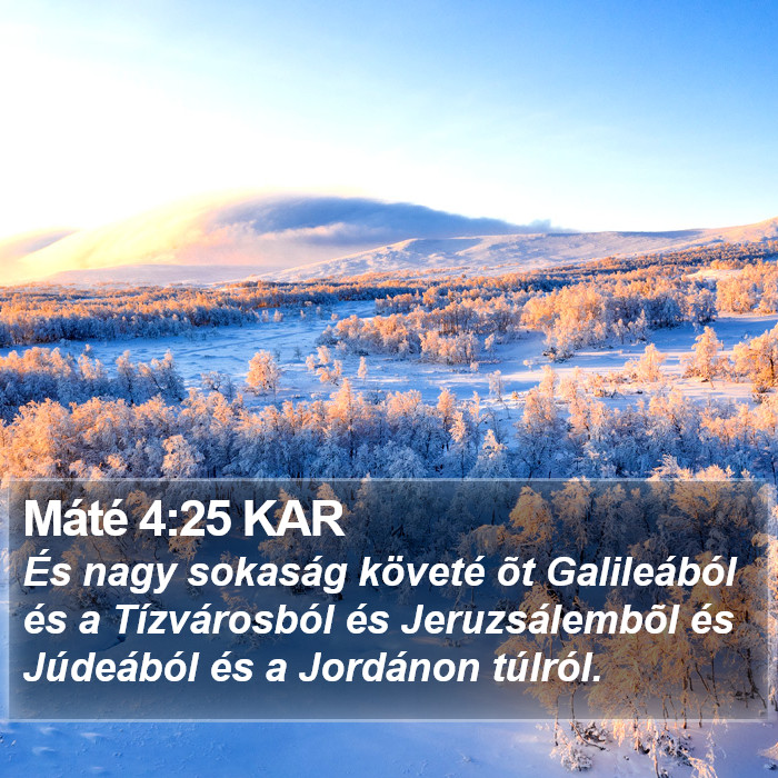 Máté 4:25 KAR Bible Study