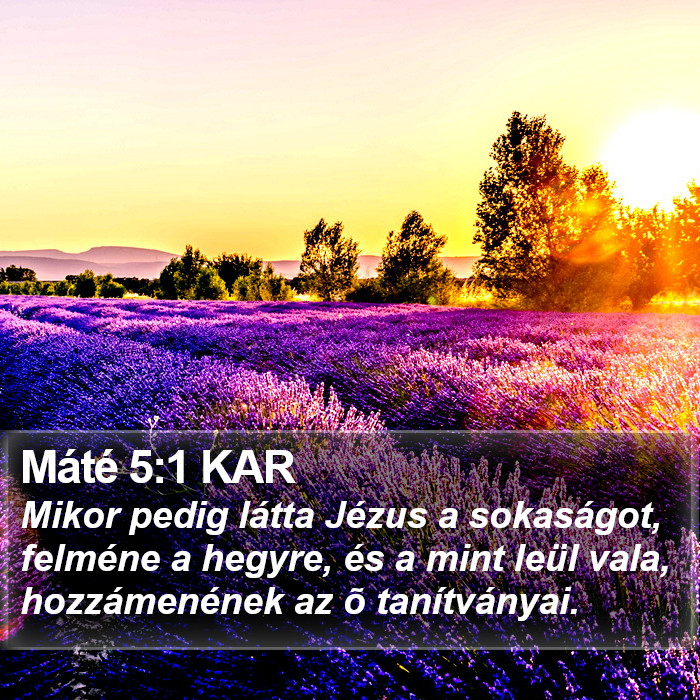 Máté 5:1 KAR Bible Study