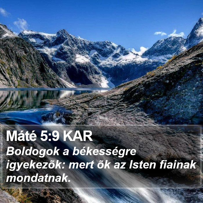 Máté 5:9 KAR Bible Study