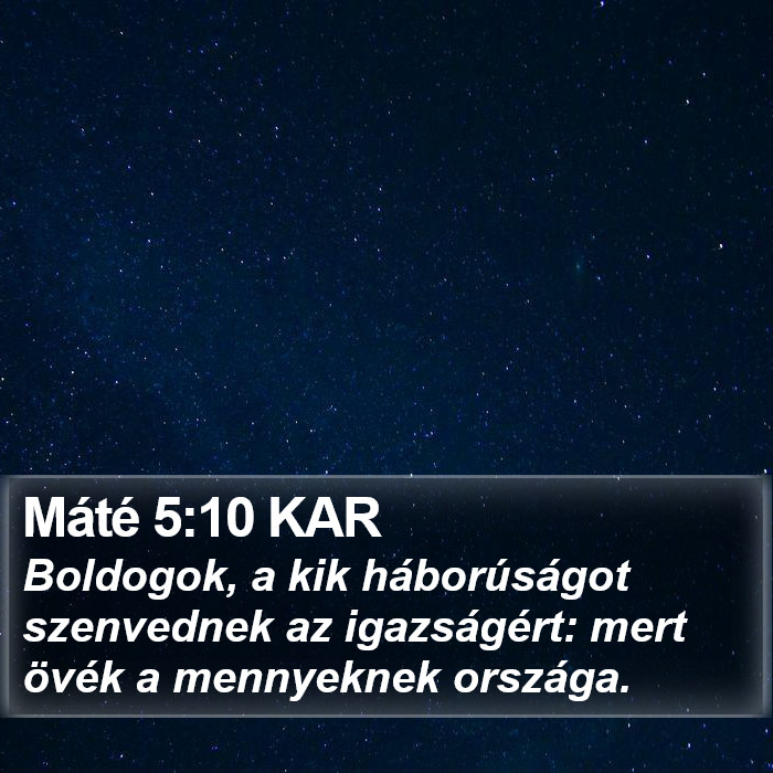 Máté 5:10 KAR Bible Study