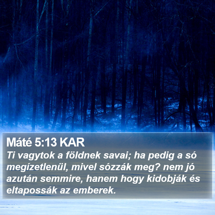 Máté 5:13 KAR Bible Study