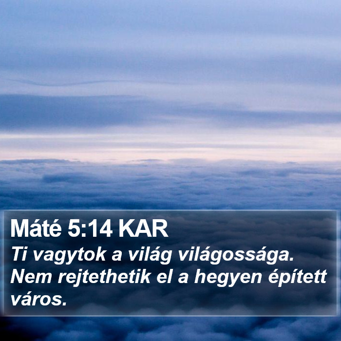 Máté 5:14 KAR Bible Study