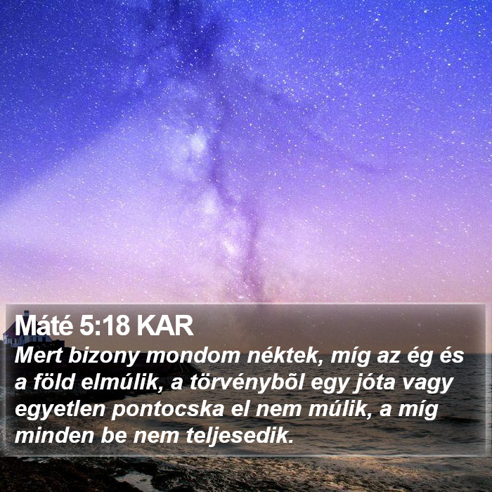 Máté 5:18 KAR Bible Study