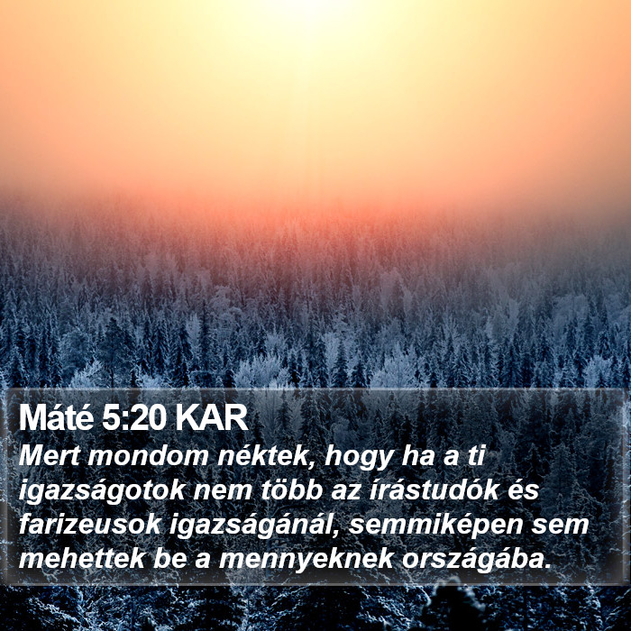 Máté 5:20 KAR Bible Study