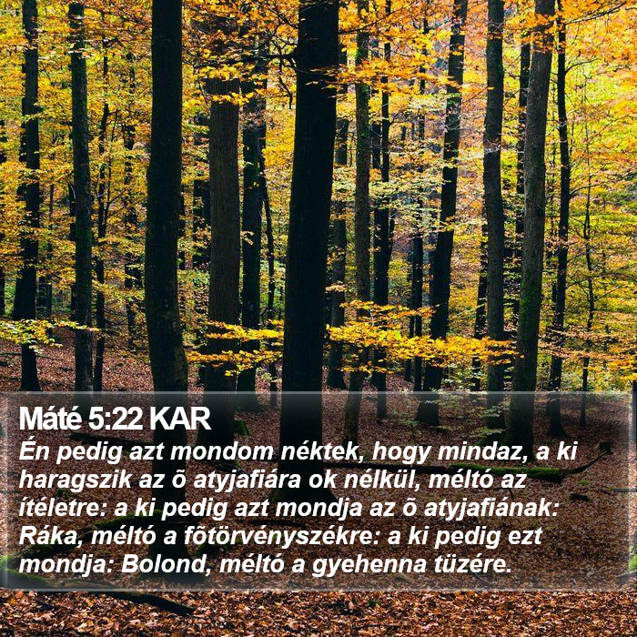 Máté 5:22 KAR Bible Study