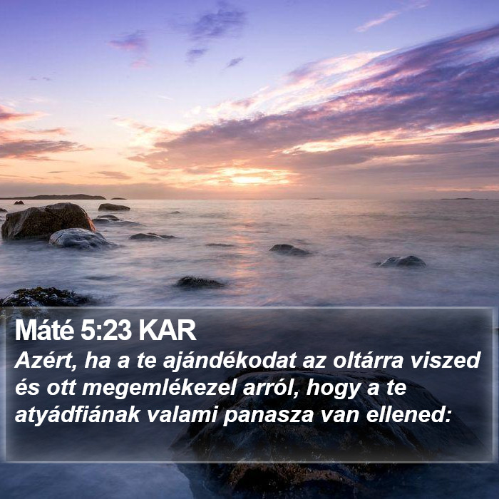 Máté 5:23 KAR Bible Study