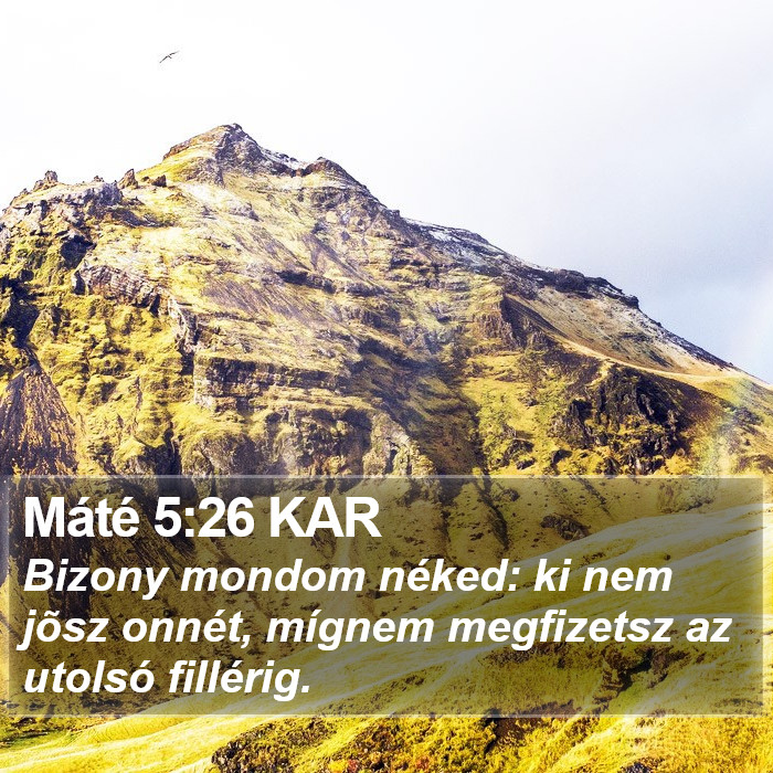 Máté 5:26 KAR Bible Study