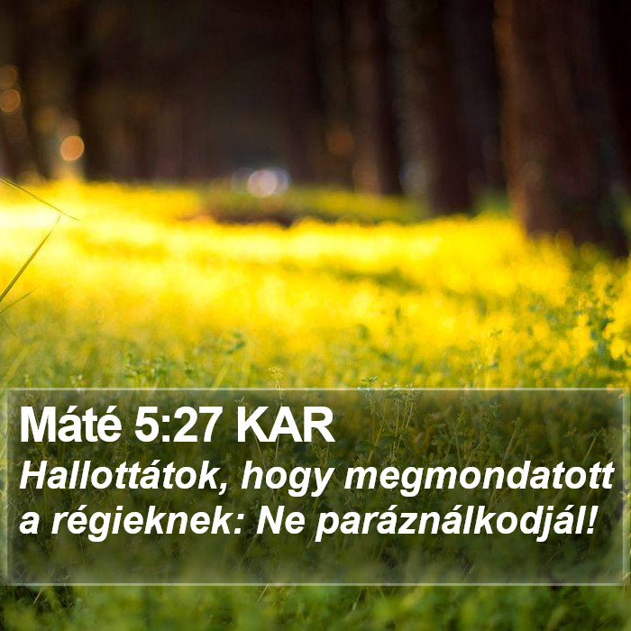 Máté 5:27 KAR Bible Study