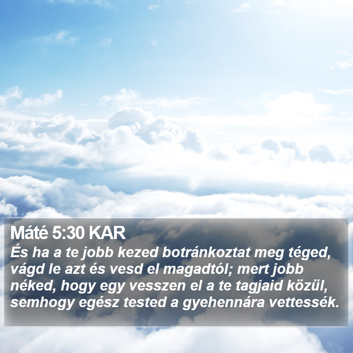 Máté 5:30 KAR Bible Study