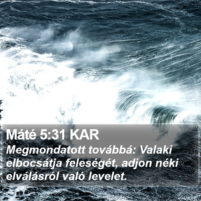 Máté 5:31 KAR Bible Study