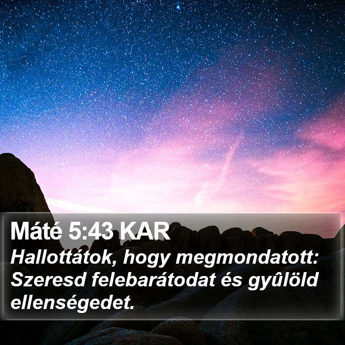 Máté 5:43 KAR Bible Study