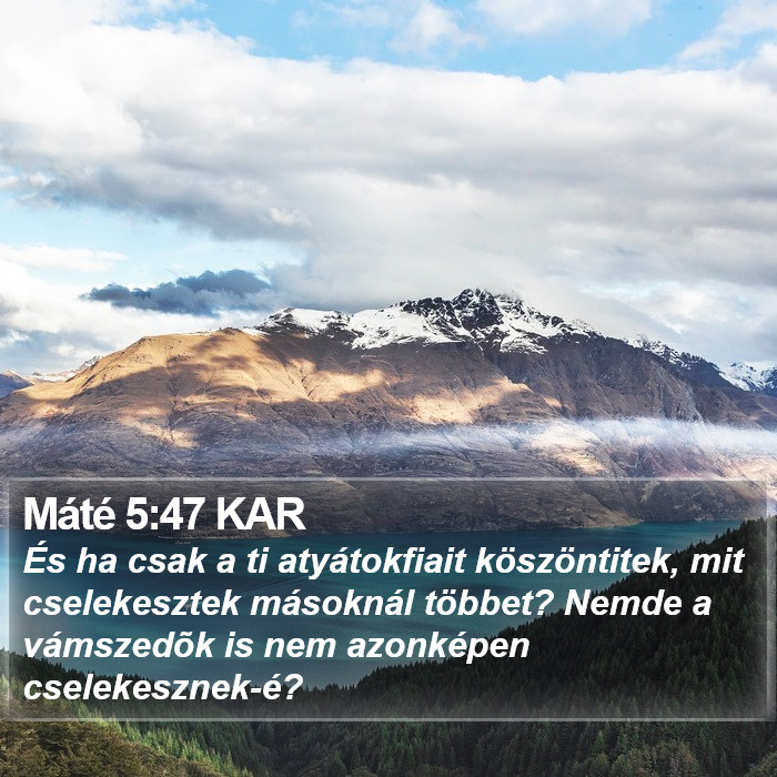 Máté 5:47 KAR Bible Study