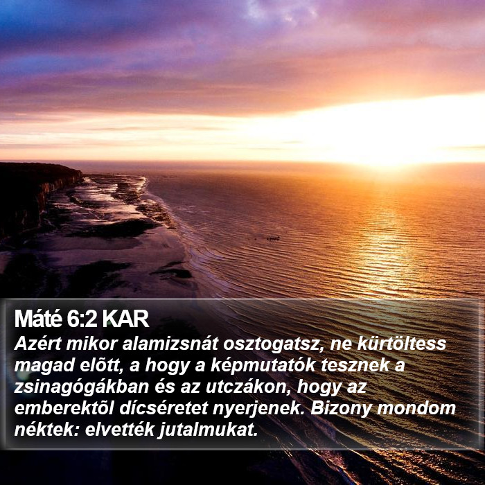 Máté 6:2 KAR Bible Study