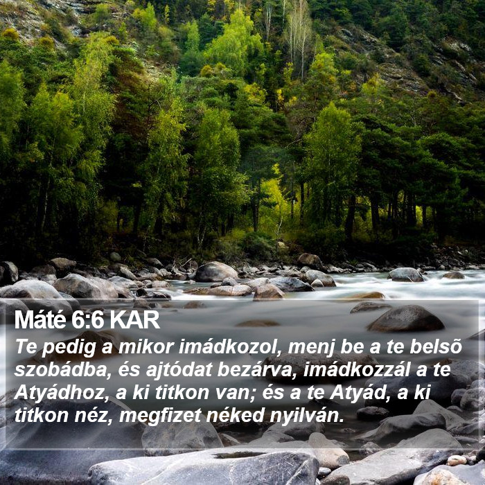 Máté 6:6 KAR Bible Study