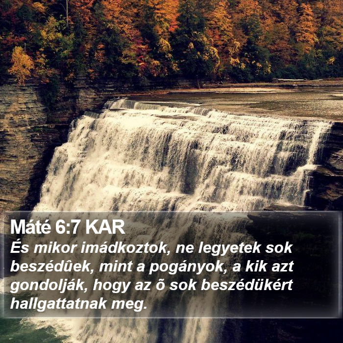 Máté 6:7 KAR Bible Study