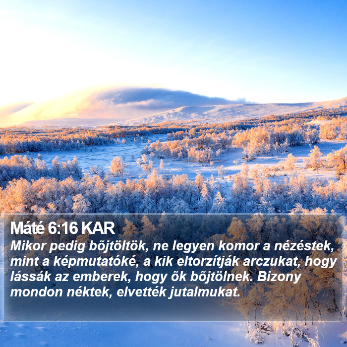 Máté 6:16 KAR Bible Study