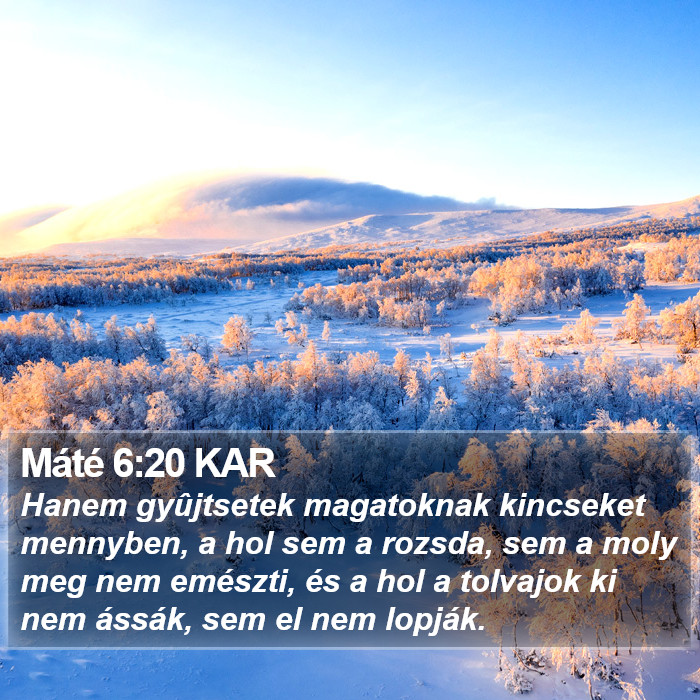 Máté 6:20 KAR Bible Study