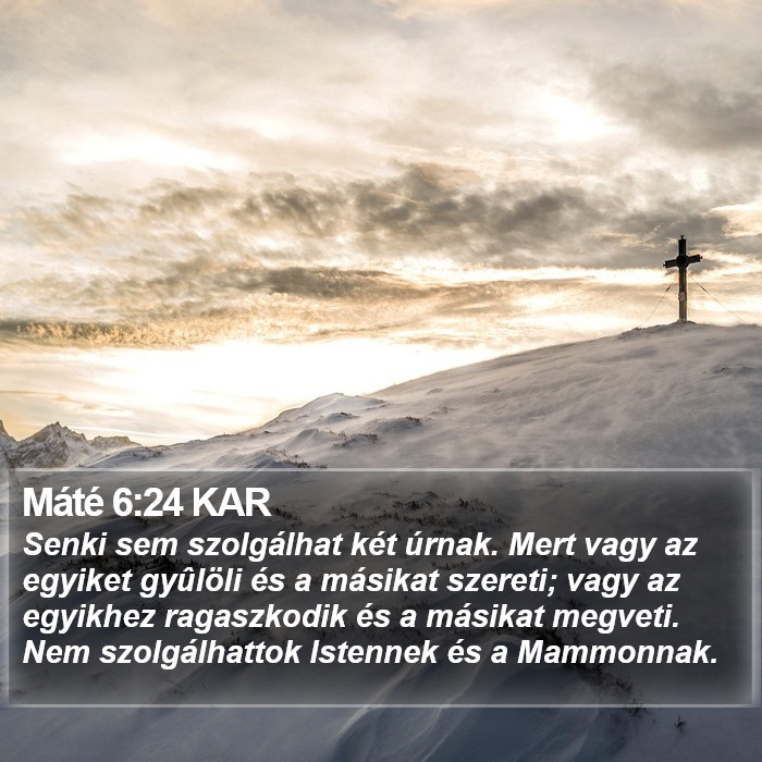 Máté 6:24 KAR Bible Study