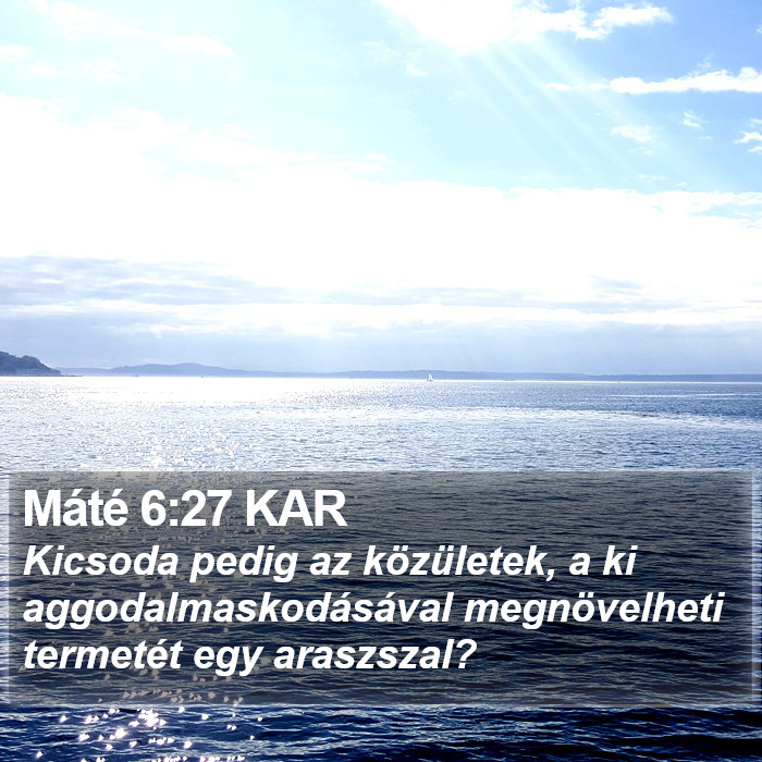 Máté 6:27 KAR Bible Study