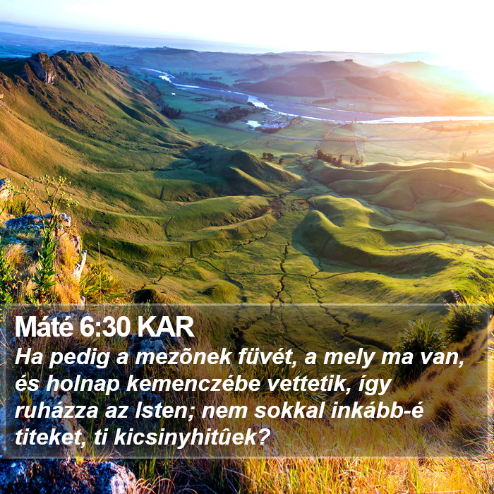 Máté 6:30 KAR Bible Study